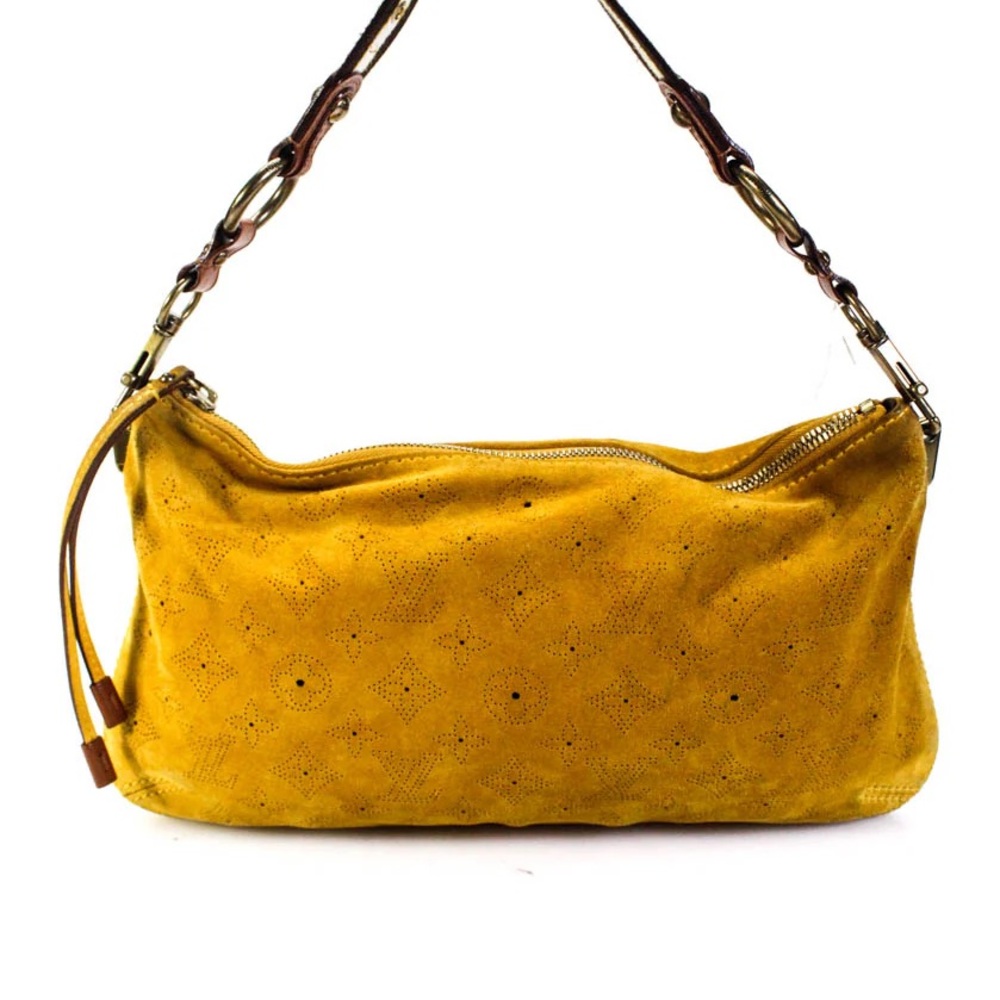 Louis Vuitton Yellow Suede Shoulder Bag